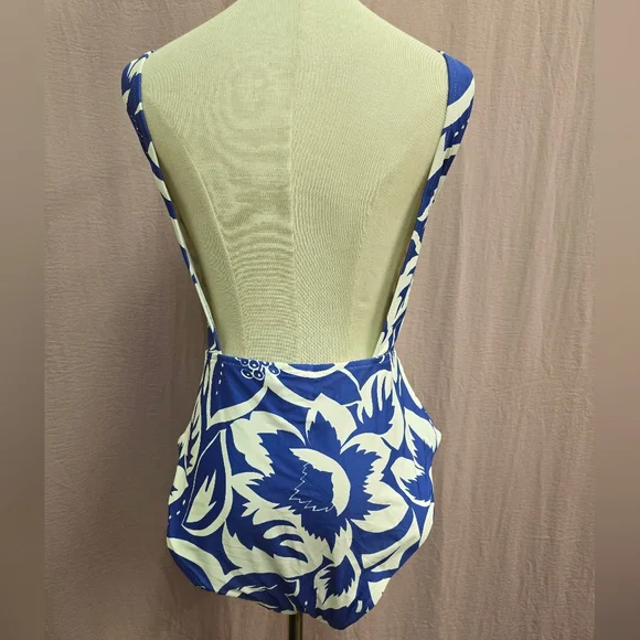 NWOT Madewell Second Wave Square Tank One Piece Swimsuit- Tropical Floral, XL - Picture 5 of 11